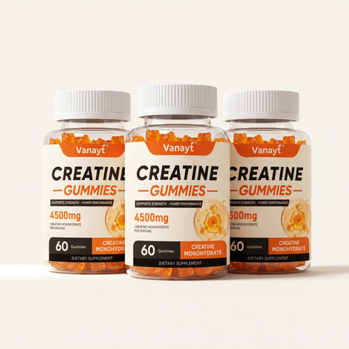 Three bottles of Vanayt creatine gummies